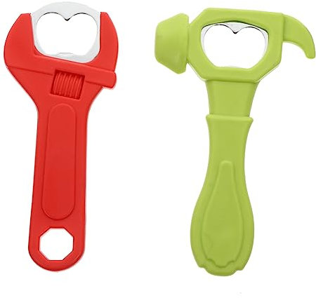 KICHOUSE 2pcs Creative Hammer Shape Bottle Opener Multifunctional Tool Silicone Portable Party Supplies