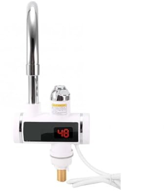 Calentador de agua eléctrico, grifo de calentamiento de agua de grifo eléctrico instantáneo, con pantalla LED Calentador