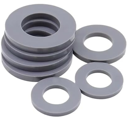 Grigio Plastica Nylon Rondelle Piatte Isolamento M3 M4 M5 M6 M8 M10 M12 M14 M16 M18 (10,M18)