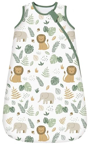 Chilsuessy Baby Schlafsack 2.5 Tog Ganzjahresschlafsack Babyschlafsack Neugeborene Winterschlafsack, 2.5 Tog/Löwen Wald, 84cm/12-18 Monate