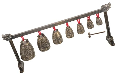 Antikes Chinesisches Chimes Instrument aus Zinklegierung, Einzeln | Klarer, Melodischer Klang, Klassische Vintage Optik, für Wohn und Bürodekoration