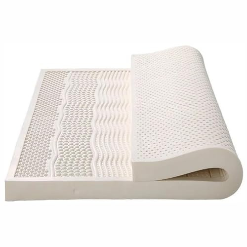 Matratze aus 100 % Naturlatex, 110 x 100 cm, hypoallergen, belüftet, Waben-Design, Latex-Matratze für einen angenehmen Schlaf