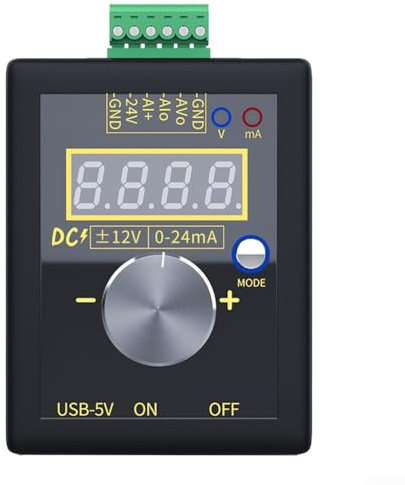 SG-002 Générateur de signal numérique de tension et de courant 4-20 mA 0-10 V avec luminosité d'affichage réglable et plusieurs options d'alimentation pour les tests d'équipement électrique (avec