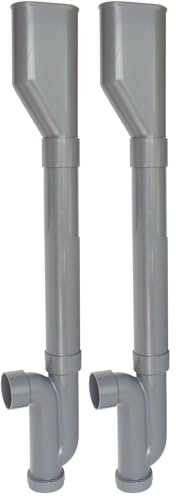 SOMATHERM FOR YOU, Siphon universel d'évacuation pour machine à laver, sortie horizontale 40 mm, modèle compact avec entonnoir double, compatible avec toutes les évacuations (Lot de 2)