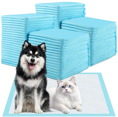 Foymlon 100 Stück Welpen Unterlagen, 60 x 60 cm PIPI Matten für Hunde, Puppy Pads mit 6 Schichten Design, Schnell Trocknen und Feuchtigkeit Absorbieren, Geeignet für Hunde, Katzen und Schweine