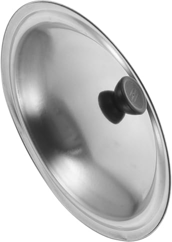 ibasenice Universal Stainless Steel Pot and Pan Lid with Bakelite Knob, Multi-purpose Replacement Lid for Skillet and Frying Pan, Suitable for Steaming and Kitchen Use