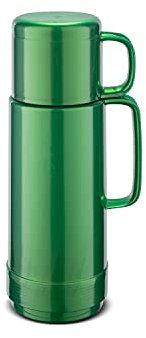 ROTPUNKT Isolierflasche 80 ANDREAS 0,5 l | Zweifunktions-Drehverschluss | BPA Frei - gesundes Trinken | Made in Germany | Warm + Kalthaltung | Glaseinsatz | shiny jade