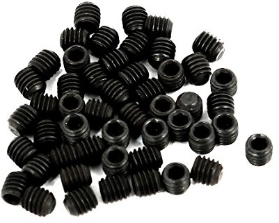 Sourcingmap Lot de 50 M3 x 3 mm en acier au carbone Douille hexagonale disque plat point Vis sans tête