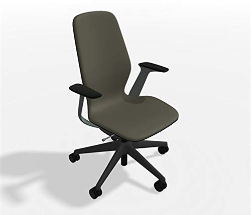 Steelcase SILQ Office Desk Chair Merle Dark Frame Cogent Connect Sailor Fabric 5S95 - Hard Floor Casters Wheels