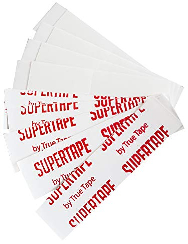Supertape Lot de 36 rubans adhésifs double face droits pour perruques et postiches 1,9 x 7,6 cm