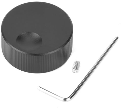 Jeanoko 32x13mm verschleißfester schwarzer Frosted Audio Tone Control Abstimm Lautstärkeregler Massiver Aluminium für Welle mit 6 mm Durchmesser
