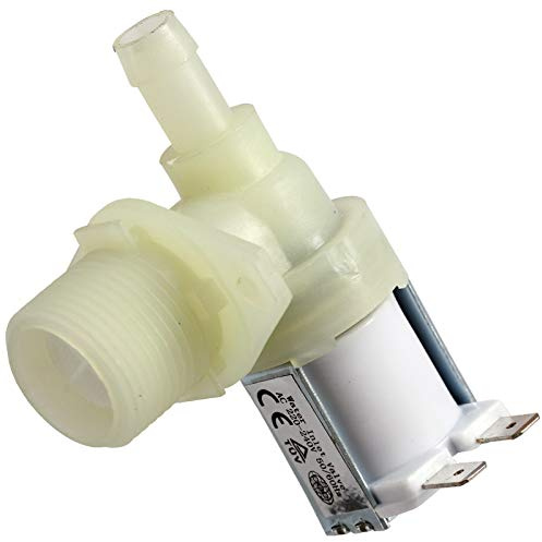 SPARES2GO Single Water Inlet Solenoid Valve for Lamona LAM8300 LAM8600 Series Dishwashers (90 Degrees, One Way)