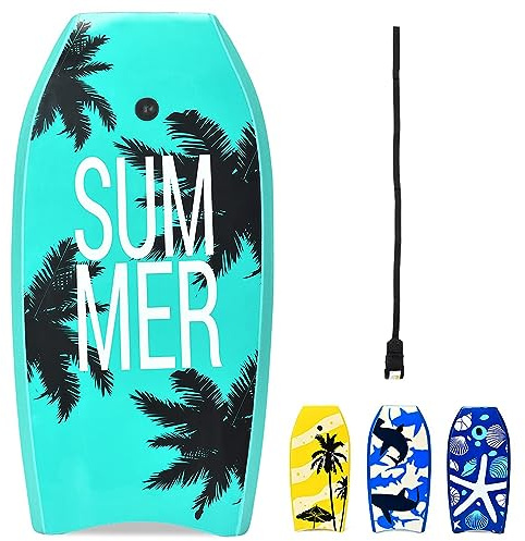 DREAMADE Bodyboard, Sup-Board, Schwimmboard, Schwimmbrett, Surfbrett, Surfboard mit Fußriemen (Grün)