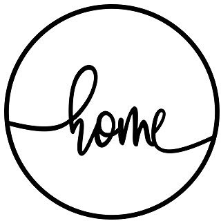 Holz 3D-Motiv Kranz Home in Schwarz Schriftzug Wandkranz Türkranz Hoop Wanddekoration