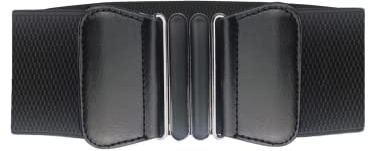 SWAUSWAUK Breiter Gürtel Damen Taille - Breiter Taillengürtel Damen (Schwarz)