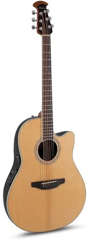 OVATION E-Akustikgitarre Celebrity Traditional CS24 Mid Cutaway - Massive Fichtendecke - Mid-depth Lyrachord Body - Natural - CS24-4-G