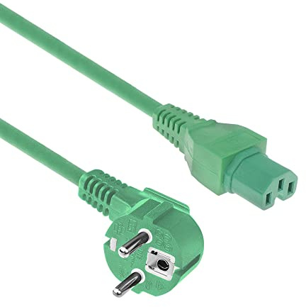 ACT Cable de alimentación CEE7/7 a C15, 1m CEE 7/7 Cable de alimentación a Toma de Aparato Caliente C15, AK5318