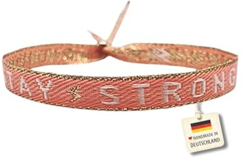 happymaker Stoffarmbänder mit Statement im Boho Style für Frauen und Männer, wasserfest, handmade in Deutschland, Festival Armband