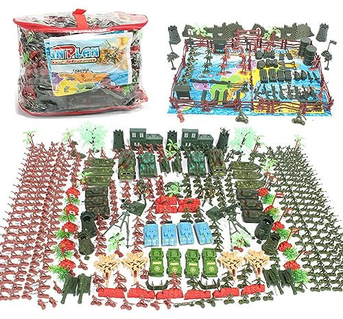 LICHENGTAI 570 Teiliges Soldaten Spielset, Streitkräfte Armee Männer Soldaten Kampf Bewegliche Actionfiguren Armee Jungs Plastik Soldate Spielset Militär Spielzeug für Sand Tabelle Kinder Spielzeug