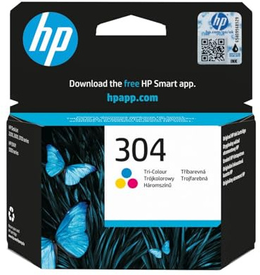 HP 304 Tri-Color Original Ink Cartridge, N9K05AE#ABE