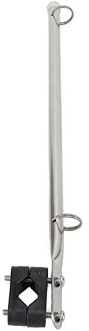 Yosoo Health Gear Asta Portabandiera Tipo Binario Marino 390 Mm/15,35 Pollici, Asta Regolabile in Acciaio Inossidabile, Barca con Clip per Barche Yacht Barche a Vela Motoscafi Yacht Parti per