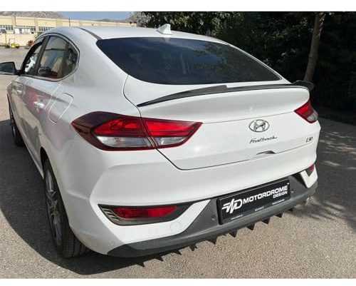 Alerón de Maletero Compatible con Hyundai i30 III Fastback Incl. N-Line 2017- (ABS Negro Brillante)