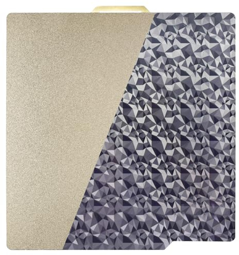 LANEKGU Plaque de construction double face 257 x 257 mm pour Bambu Labs, PEI texturé + plaque d'acier à ressort PEO lisse, plate-forme de lit d'impression pour Bambu Lab X1C/X1/X1E/P1P/P1S/A1