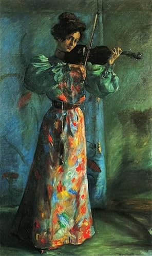 IPLUPJDY Kunstdruck Leinwand Abstrakte Leinwand Kunst Bilder Druck Wandgemälde Der geiger von lovis corinth Druck Leinwand Malerei für Wanddekoration 60x90cm