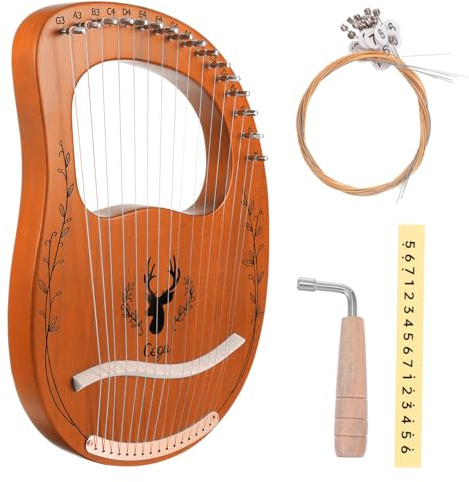 Hoement 1satz String Lyra Aus Holz Tragbares Saiteninstrument Für Anfänger Melodische Klänge Mit Langlebigen Stahlseiten Für Musikliebhaber