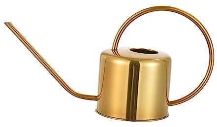 CIMAXIC Regadera Inoxidable Pico para Plantas De Interior y Jardín Herramienta De Riego para Suculentas y Flores Color Dorado