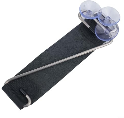 Gitarrenständer aus Edelstahl mit verstellbaren Saugnäpfen, ideal für klassische Gitarren, Ukulelen und Mandolinen (schwarz)