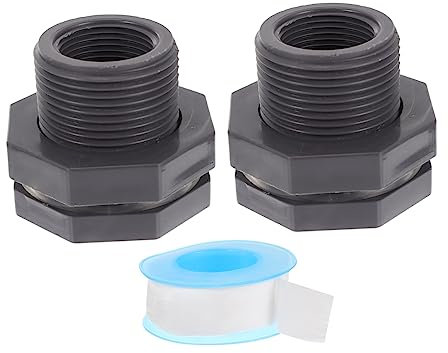 Happyyami 2piezas Accesorio De Mamparo De Conectores De Agua para Barril De Lluvia Conector De Tanque De Agua Sellado