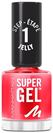 MANHATTAN Super Gel Nail Polish, Jelly Gloss, langhaltender Nagellack, hochglänzendes Finish, einfache Anwendung, gelartige Maniküre, splittert nicht, cleane Formel, 010 Coco Suga, 12ml
