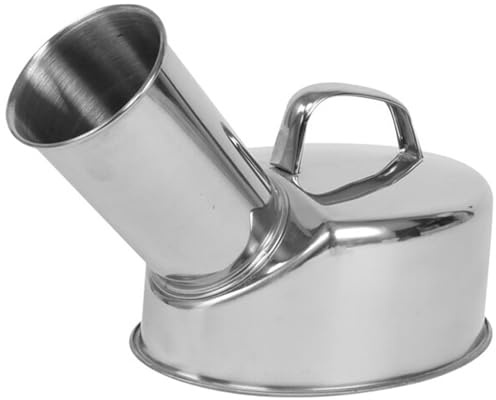 Portable Urinal for Men 1.2L Stainless Steel Pee Bottles for Men with Handle Washable Reusable Urine Bottle for Outdoor, Driving, Bedridden Patient, Stainless Steel Urinal 's