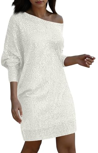 Vestidos De Fiesta Mujer Elegantes Vestidos De Novia Mangas Largas Gala Ceremonia Comunion Trajes Civil Lentejuelas Vestir Sexy Midi Novia Ropa 2#Blanco L