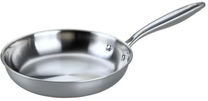 Fackelmann Vita3 Sartén Inoxidable 26 cm, Acero Inoxidable Triply con Triple Fondo Difusor, Sin Antiadherente, Sin PFA, Apta para Inducción, Gas, Vitro y Horno, Sellado Perfecto, Lavavajillas