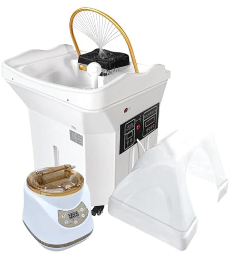 Bol à Shampoing Pour Salon de Coiffure,Équipement de Spa Pour la TêTe, Avec RéServoir de Stockage D'eau de 60 L, Circulation D'eau à Double ContrôLe, Pour Salons et Spas Table de Massage Pour