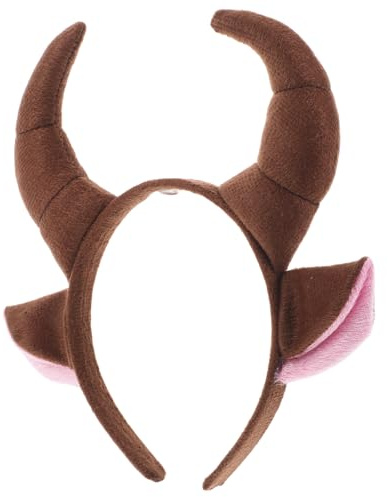 HONITANO Stierohren Hornstirnband Cosplay Haarreif Halloween Kostüm Tierohren Kopfbedeckung