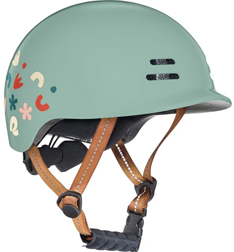 Retrospec Remi Kids Bike Helmet with Built-in Sun Visor - Adjustable Youth & Toddler Safety Gear for Cycling, Skating & Scooters - 11 Air Vents, Washable Padding & Reflective Straps