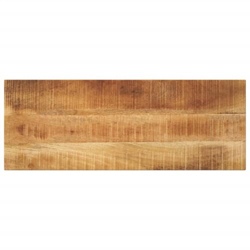 SooIarix Rektangulär bordsskiva av massivt trä mango 90 x 40 x 2,5 cm, mångsidig skrivbordsskiva för matsal och kök, hållbar bänkskiva med naturlig finish