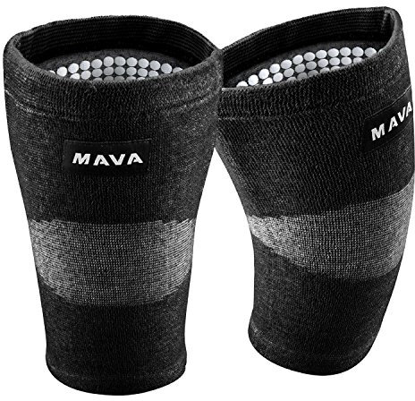 Mava Sports Manchons de Genou – Soulagement Douleur & Arthrite, Compression Circulatoire – Pour Course, Jogging, Entraînement, Marche & Récupération (M)
