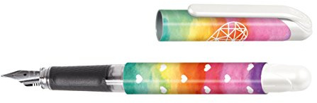 Online 12375/3D - Füller College, Iridiumfeder M (mittel), Rainbow Heart