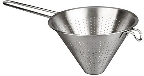 MGE - Colador Chino de Cocina Acero Inoxidable 20 cm - Escurridor y Tamiz para Pasta, Verduras, Frutas y Caldos - Colador Profesional Resistente Apto Lavavajillas