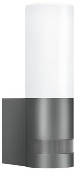 Steinel Außenleuchte L 605 S, LED-Sensoraußenleuchte, 180° Bewegungsmelder mit 10m Reichweite, 11.3 W, 729 lm, Aluminium, Anthrazit, Grau