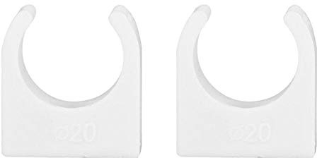 U förmige Rohrschelle, 20 Stück PPR Material 16 mm 20 mm 25 mm 32 mm (optional) Feste Wasserrohrklammern mit 20 Stück Schrauben(20mm+Screws 20pcs)