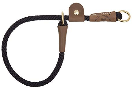 Mendota Pet Pro Trainer Slip Collar - Made in The USA - Black, 12 inch