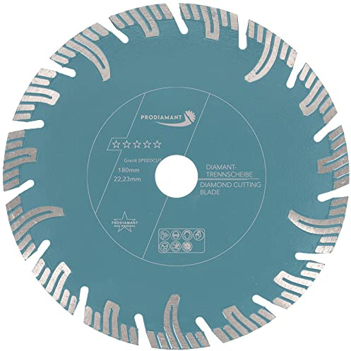 PRODIAMANT Disque diamanté professionnel Granit Super Speed Cut 180 mm x 22,2 mm Disque diamanté