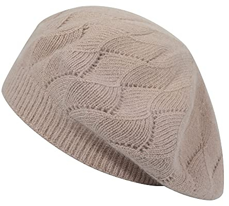 ZLYC Dam Klassisk Fransk Basker, Enfärgad Varm, Khaki, En Storlek
