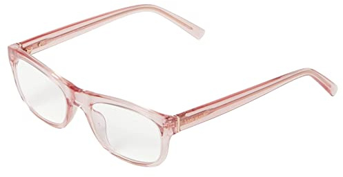 Kate Spade New York Women's Evie Blue Light Readers Rectangular Reading Glasses, Pink/Demo Lens, 51mm, 18mm + 2