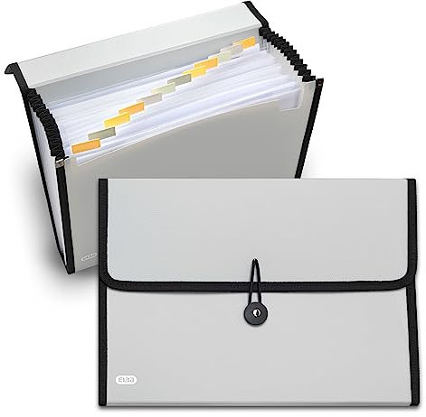 Elba Dokumentenmappe A4, Fächermappe - Hellgrau